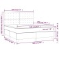vidaXL Letto a Molle con Materasso e LED Blu 160x200 cm in Tessuto vidaXL Letto a Molle con Materasso e LED Blu 160x200 cm in Tessuto
