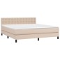 vidaXL Giroletto a Molle con Materasso Cappuccino 180x200cm Similpelle