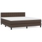 vidaXL Giroletto a Molle con Materasso Marrone 180x200cm in Similpelle
