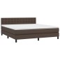 vidaXL Giroletto a Molle con Materasso Marrone 180x200cm in Similpelle
