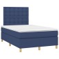 vidaXL Giroletto a Molle con Materasso Blu 120x200 cm in Tessuto