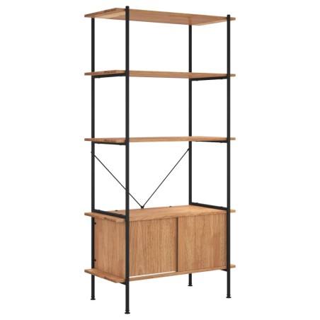 vidaXL Scaffalatura 5 Livelli con Mobile 80x40x163 cm Acciaio e Legno