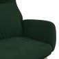 vidaXL Poltrona Relax Verde Scuro in Velluto vidaXL Poltrona Relax Verde Scuro in Velluto