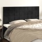 Testiera 4 pz Nera 90x5x78/88 cm in Velluto Testiera 4 pz Nera 90x5x78/88 cm in Velluto