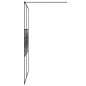 vidaXL Parete Doccia Walk in Nero 140x195 cm Vetro Trasparente ESG vidaXL Parete Doccia Walk in Nero 140x195 cm Vetro Trasparente ESG