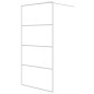 vidaXL Parete Doccia Walk in Bianca 100x195 cm Vetro Trasparente ESG vidaXL Parete Doccia Walk in Bianca 100x195 cm Vetro Trasparente ESG