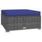 Set Divani da Giardino 12 pz con Cuscini in Polyrattan Grigio Set Divani da Giardino 12 pz con Cuscini in Polyrattan Grigio