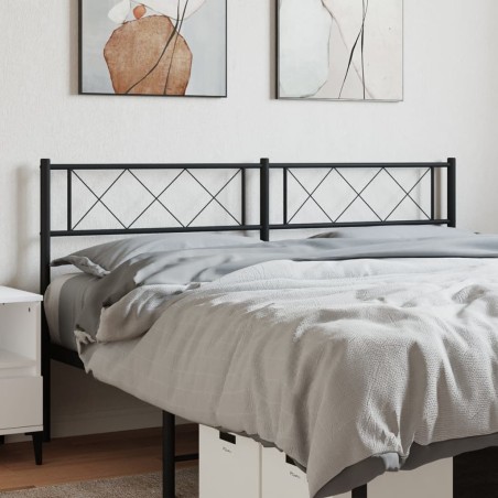 vidaXL Testiera in Metallo Nero 140 cm