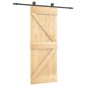 vidaXL Porta Scorrevole con Set Hardware 70x210 cm Legno Massello Pino vidaXL Porta Scorrevole con Set Hardware 70x210 cm Legno Massello Pino