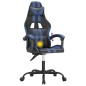 Sedia da Gaming Girevole Nero e Blu in Similpelle Sedia da Gaming Girevole Nero e Blu in Similpelle