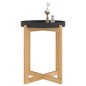 Tavolino Nero 41x41x48,5cm Legno Multistrato e Massello di Pino