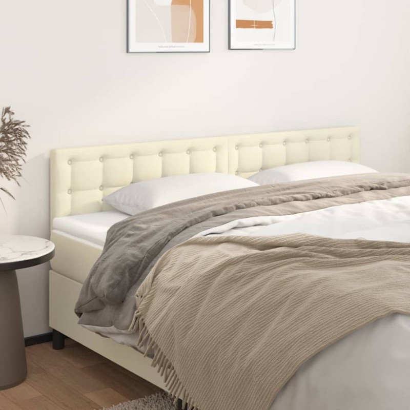 vidaXL Testiere 2 pz Crema 100x5x78/88 cm in Similpelle vidaXL Testiere 2 pz Crema 100x5x78/88 cm in Similpelle