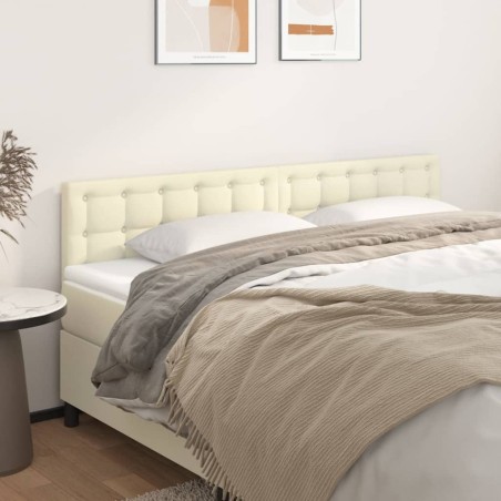 vidaXL Testiere 2 pz Crema 100x5x78/88 cm in Similpelle