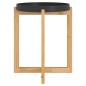 Tavolino Nero 41x41x48,5cm Legno Multistrato e Massello di Pino