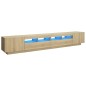 vidaXL Mobile Porta TV con Luci LED Rovere Sonoma 260x35x40 cm