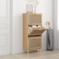 Scarpiera Marrone 52x25x115 Legno Multistrato e Rattan Naturale Scarpiera Marrone 52x25x115 Legno Multistrato e Rattan Naturale