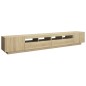 vidaXL Mobile Porta TV con Luci LED Rovere Sonoma 260x35x40 cm