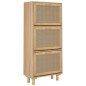 Scarpiera Marrone 52x25x115 Legno Multistrato e Rattan Naturale Scarpiera Marrone 52x25x115 Legno Multistrato e Rattan Naturale