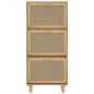 Scarpiera Marrone 52x25x115 Legno Multistrato e Rattan Naturale Scarpiera Marrone 52x25x115 Legno Multistrato e Rattan Naturale