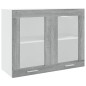 vidaXL Mobile Pensile Vetro Grigio Sonoma 80x31x60cm Legno Multistrato
