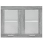 vidaXL Mobile Pensile Vetro Grigio Sonoma 80x31x60cm Legno Multistrato
