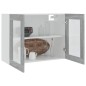 vidaXL Mobile Pensile Vetro Grigio Sonoma 80x31x60cm Legno Multistrato