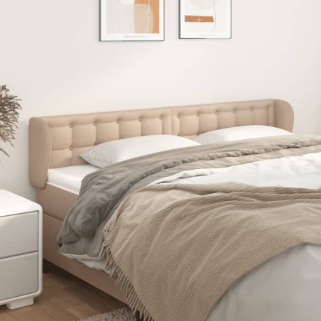 vidaXL Testiera ad Orecchio Cappuccino 203x23x78/88 cm in Similpelle