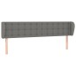 vidaXL Testiera ad Orecchio Grigio Scuro 163x23x78/88 cm in Tessuto