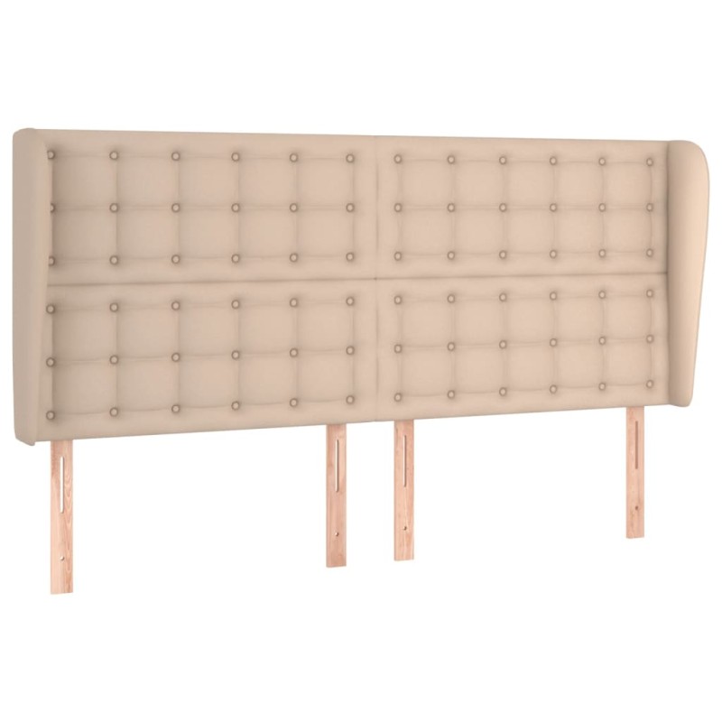 vidaXL Testiera ad Orecchio Cappuccino 203x23x118/128 cm in Similpelle vidaXL Testiera ad Orecchio Cappuccino 203x23x118/128 cm in Similpelle