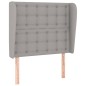 vidaXL Testiera ad Orecchio Grigio Chiaro 83x23x118/128 cm in Tessuto vidaXL Testiera ad Orecchio Grigio Chiaro 83x23x118/128 cm in Tessuto