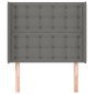 vidaXL Testiera ad Orecchio Grigio Scuro 83x16x118/128 cm in Tessuto vidaXL Testiera ad Orecchio Grigio Scuro 83x16x118/128 cm in Tessuto