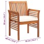 vidaXL Sedie da Pranzo Giardino con Cuscini 4 pz Legno Massello Acacia vidaXL Sedie da Pranzo Giardino con Cuscini 4 pz Legno Massello Acacia