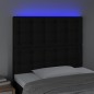 vidaXL Testiera a LED Nera 80x5x118/128 cm in Tessuto vidaXL Testiera a LED Nera 80x5x118/128 cm in Tessuto