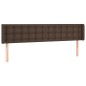vidaXL Testiera a LED Marrone 183x16x78/88 cm in Similpelle vidaXL Testiera a LED Marrone 183x16x78/88 cm in Similpelle