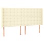 vidaXL Testiera a LED Crema 183x16x118/128 cm in Similpelle vidaXL Testiera a LED Crema 183x16x118/128 cm in Similpelle
