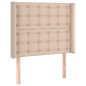 vidaXL Testiera a LED Cappuccino 93x16x118/128 cm in Similpelle