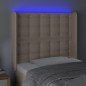 vidaXL Testiera a LED Cappuccino 93x16x118/128 cm in Similpelle