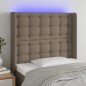 vidaXL Testiera a LED Tortora 83x16x118/128 cm in Tessuto vidaXL Testiera a LED Tortora 83x16x118/128 cm in Tessuto