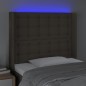 vidaXL Testiera a LED Tortora 83x16x118/128 cm in Tessuto vidaXL Testiera a LED Tortora 83x16x118/128 cm in Tessuto