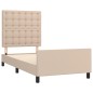 vidaXL Giroletto con Testiera Cappuccino 90x200 cm in Similpelle vidaXL Giroletto con Testiera Cappuccino 90x200 cm in Similpelle