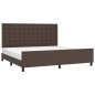 vidaXL Giroletto con Testiera Marrone 200x200 cm in Similpelle