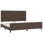 vidaXL Giroletto con Testiera Marrone 200x200 cm in Similpelle