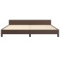 vidaXL Giroletto con Testiera Marrone 200x200 cm in Similpelle