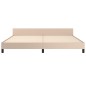 vidaXL Giroletto con Testiera Cappuccino 200x200 cm in Similpelle