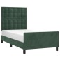 vidaXL Giroletto con Testiera Verde Scuro 90x200 cm in Velluto vidaXL Giroletto con Testiera Verde Scuro 90x200 cm in Velluto