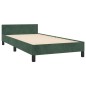 vidaXL Giroletto con Testiera Verde Scuro 90x200 cm in Velluto vidaXL Giroletto con Testiera Verde Scuro 90x200 cm in Velluto