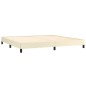 vidaXL Giroletto a Molle con Materasso Crema 200x200 cm in Similpelle