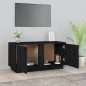 Mobile Porta TV Nera 80x35x40,5 cm in Legno Massello di Pino Mobile Porta TV Nera 80x35x40,5 cm in Legno Massello di Pino
