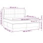 vidaXL Giroletto a Molle con Materasso Tortora 180x200 cm in Tessuto