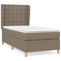vidaXL Giroletto a Molle con Materasso Tortora 80x200 cm inTessuto